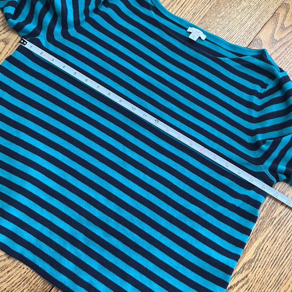 J.Jill teal/black 3/4 sleeve sweater XL petite - Picture 5 of 6